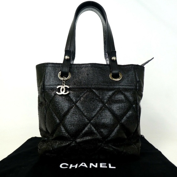 CHANEL Handbags - CHANEL Paris Biarritz PM CC Mark Charm Tote Bag